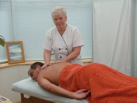 Jane Henry Massaging Paul Devon-Row